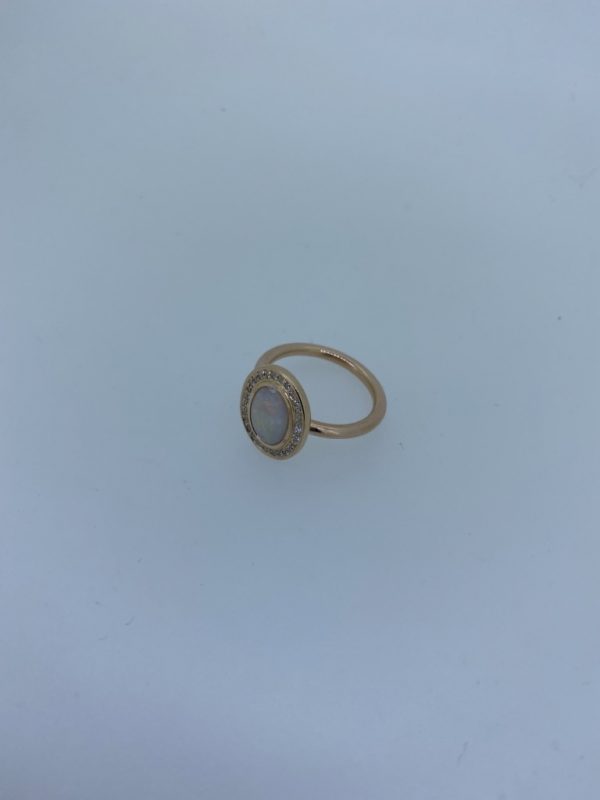 Feiner Opal Ring mit Diamanten – Bild 4